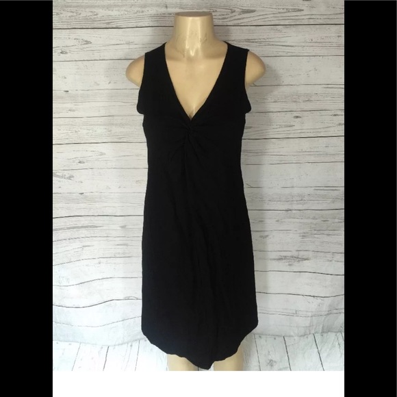 eileen fisher black sleeveless dress